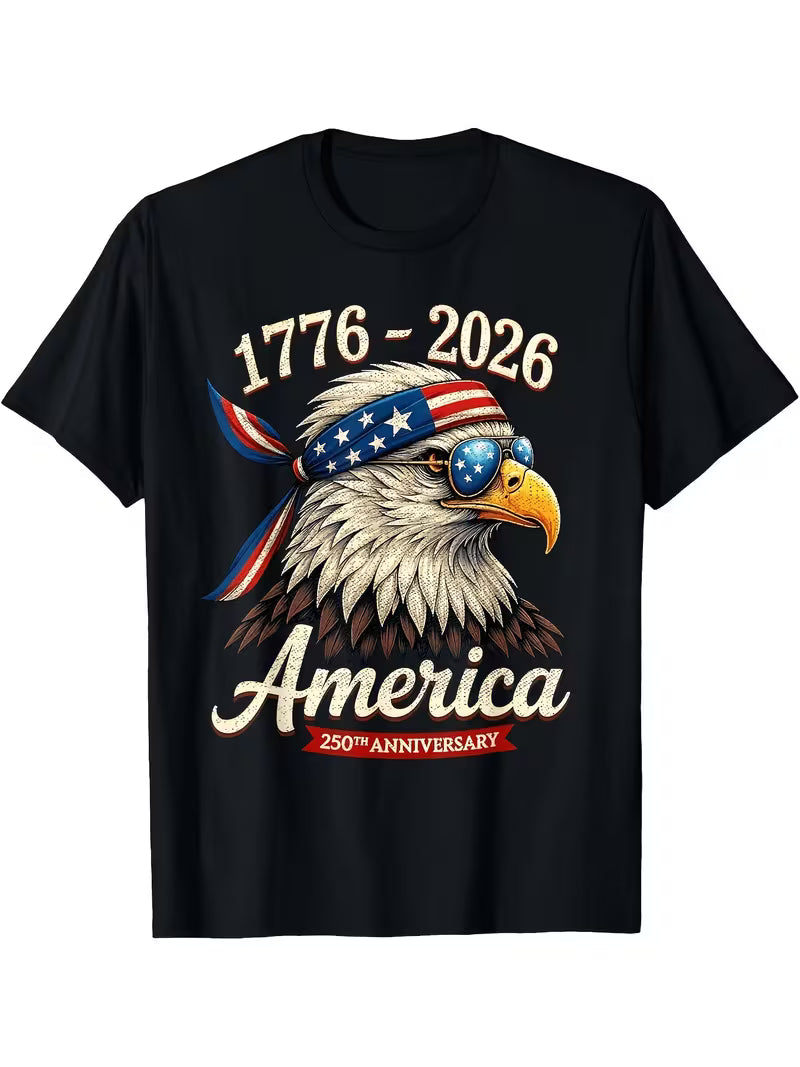Men's 1776–2026 Patriotic Eagle Graphic T-Shirt